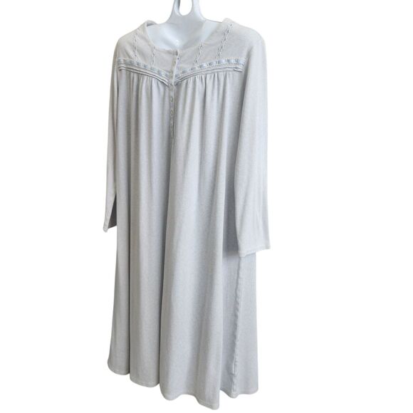 Lanz of Salzburg Traditional Nightgown-XL-Light Blue-Floral OAP-Grandmacore-Cozy - Picture 2 of 12